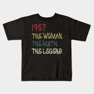 Vintage Retro 1957 Legend Gift 63rd Birthday Womens Kids T-Shirt